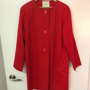Kate Spade Red button coat